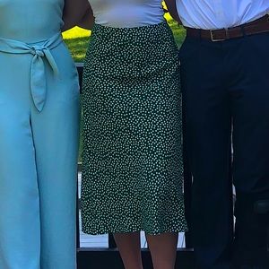 Green midi skirt